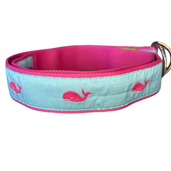 Preppy Women’s Blue And Pink Whale Pattern Belt - Picture 2 of 5